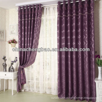 Painéis de cortinas jacquard com cantoneiras e painéis